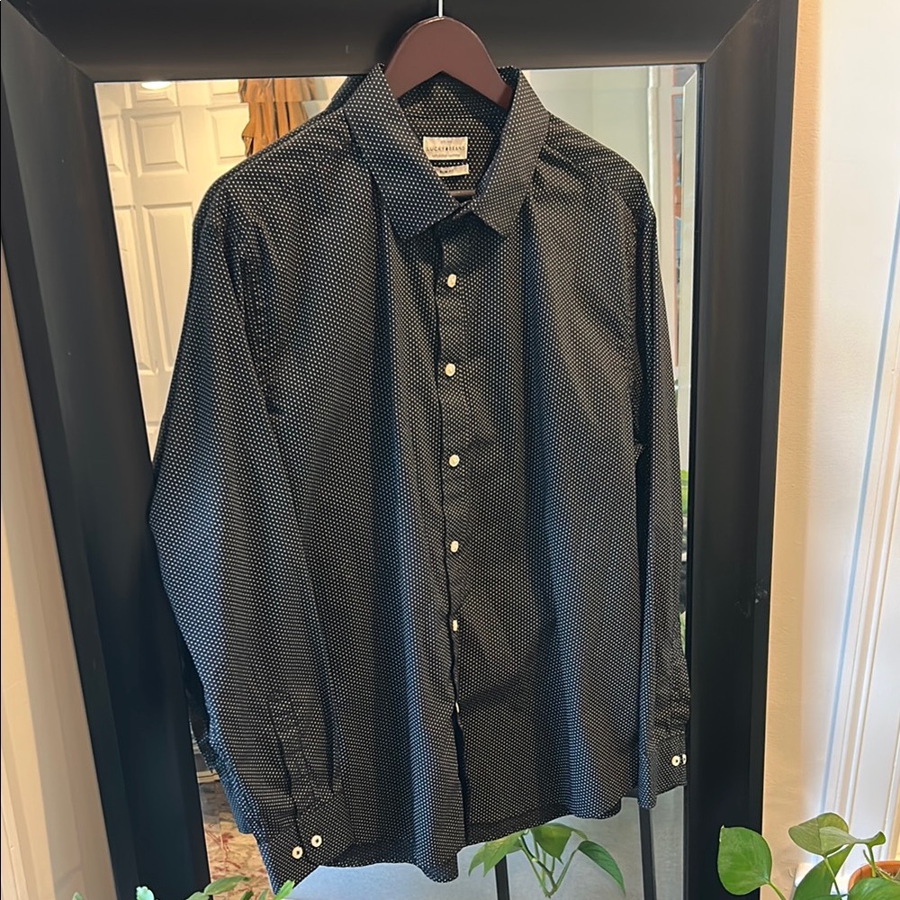 Lucky Brand Black Casual Button Down Shirt